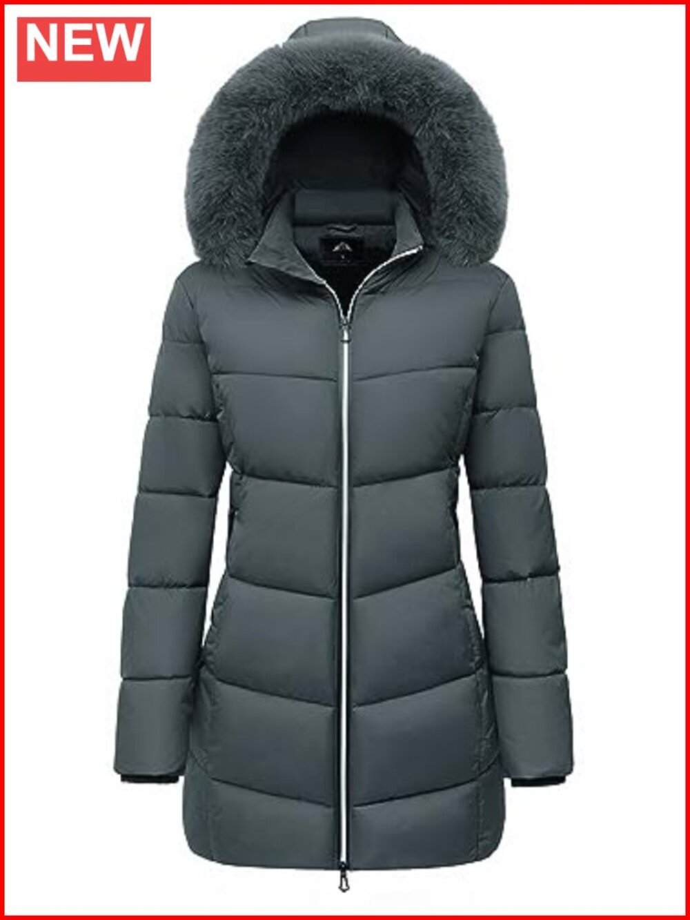 Women's Long Warm Winter Puffer Jacket Lightweight Down Coat Windproof